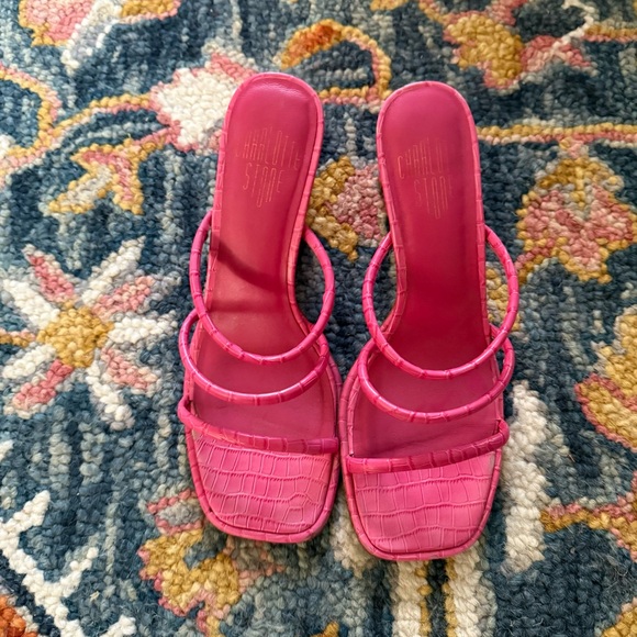 Charlotte Stone Zuma Open-Toe Low Heel Sandal in Fandango Pink 10 - Picture 4 of 6